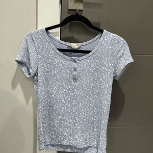 Floral Blue Women's Top
